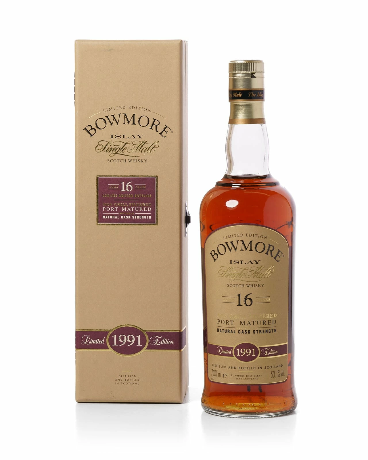 Bowmore 1991 16 Year Old Port Matured Natural Cask Strength With Original Box 3 Bowmore 1991 16 Year Old Port Matured Natural Cask Strength With Original Box