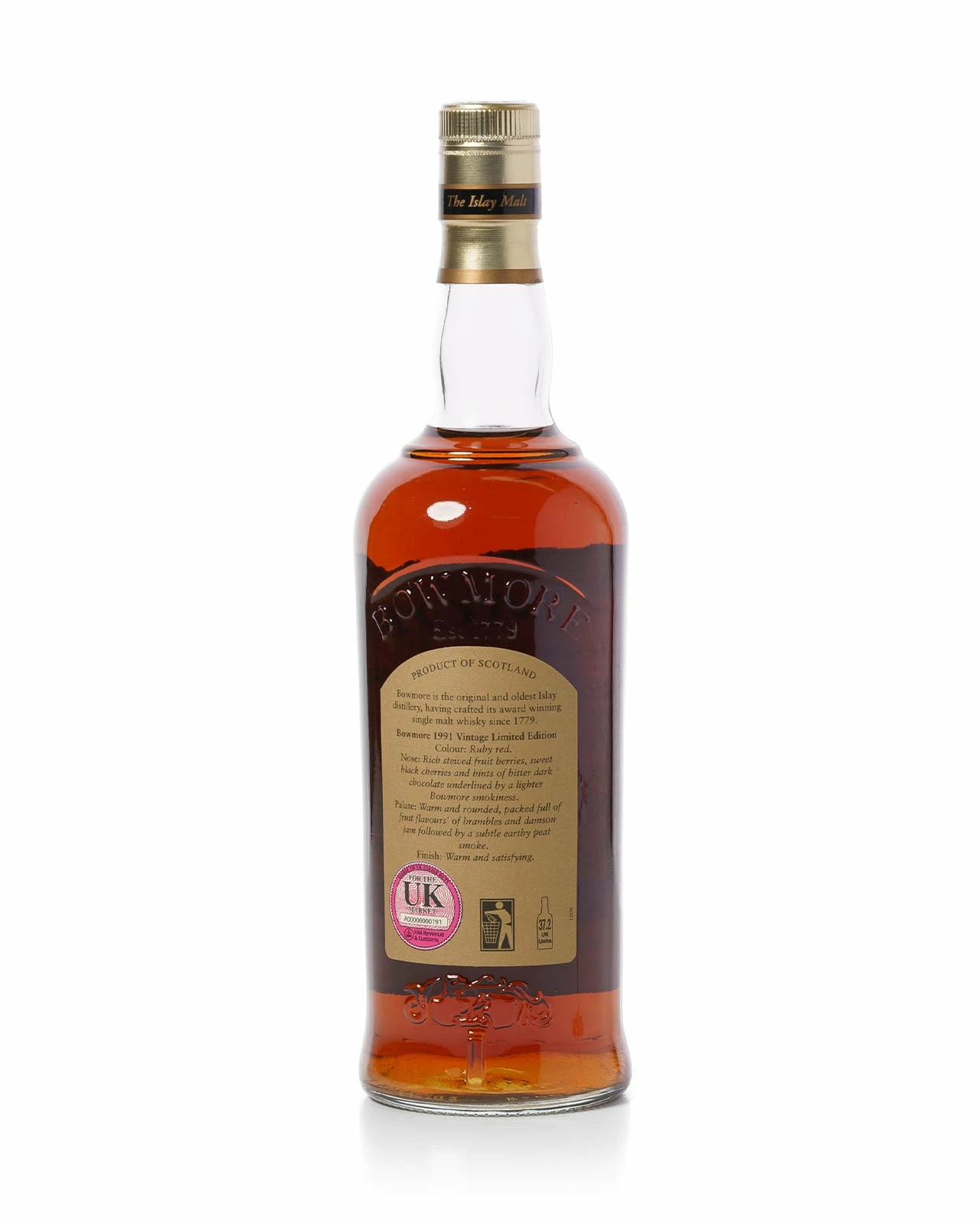Bowmore 1991 16 Year Old Port Matured Natural Cask Strength With Original Box 5 Bowmore 1991 16 Year Old Port Matured Natural Cask Strength With Original Box - Image 3