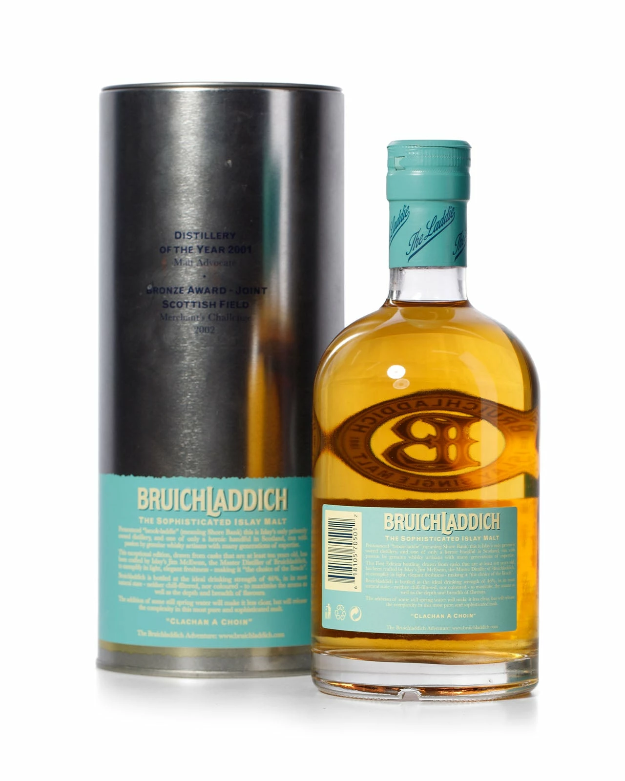 Bruichladdich 10 Year Old With Original Metal Tube 4 Bruichladdich 10 Year Old With Original Metal Tube - Image 2