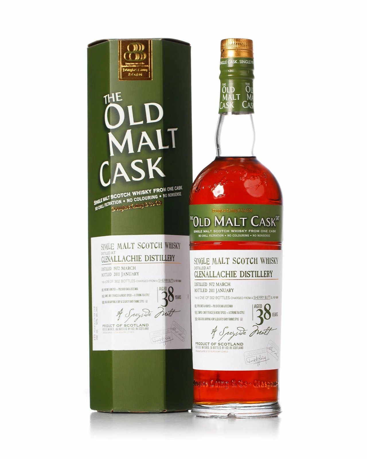 Glenallachie 1972 38 Year Old Old Malt Cask Douglas Laing Bottled 2011 With Original Box 3 Glenallachie 1972 38 Year Old Old Malt Cask Douglas Laing Bottled 2011 With Original Box