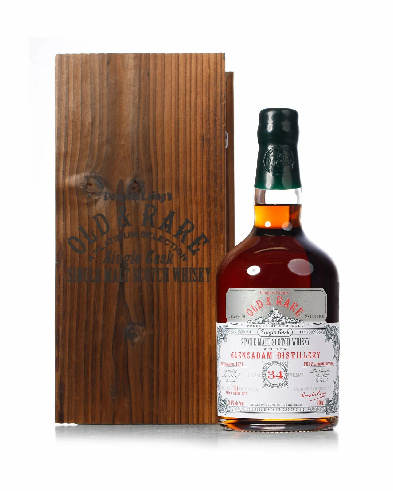 Glencadam 1977 34 Year Old Old & Rare Platinum Selection Douglas Laing Bottled 2012 With Original Wood Box 3 Glencadam 1977 34 Year Old Old & Rare Platinum Selection Douglas Laing Bottled 2012 With Original Wood Box