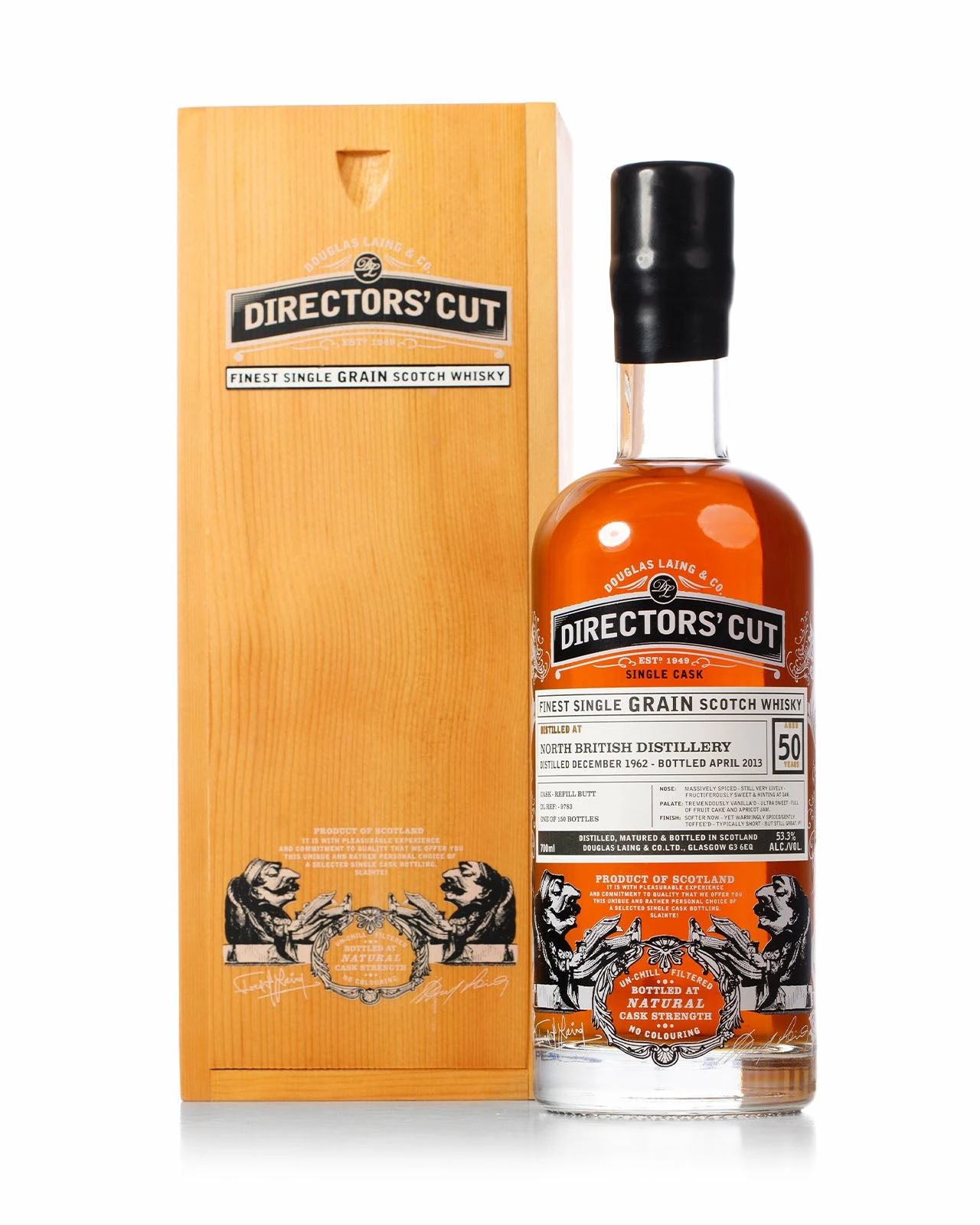 North British 1962 50 Year Old Directors Cut Douglas Laing Bottled 2013 With Original Wooden Box 3 North British 1962 50 Year Old Directors Cut Douglas Laing Bottled 2013 With Original Wooden Box