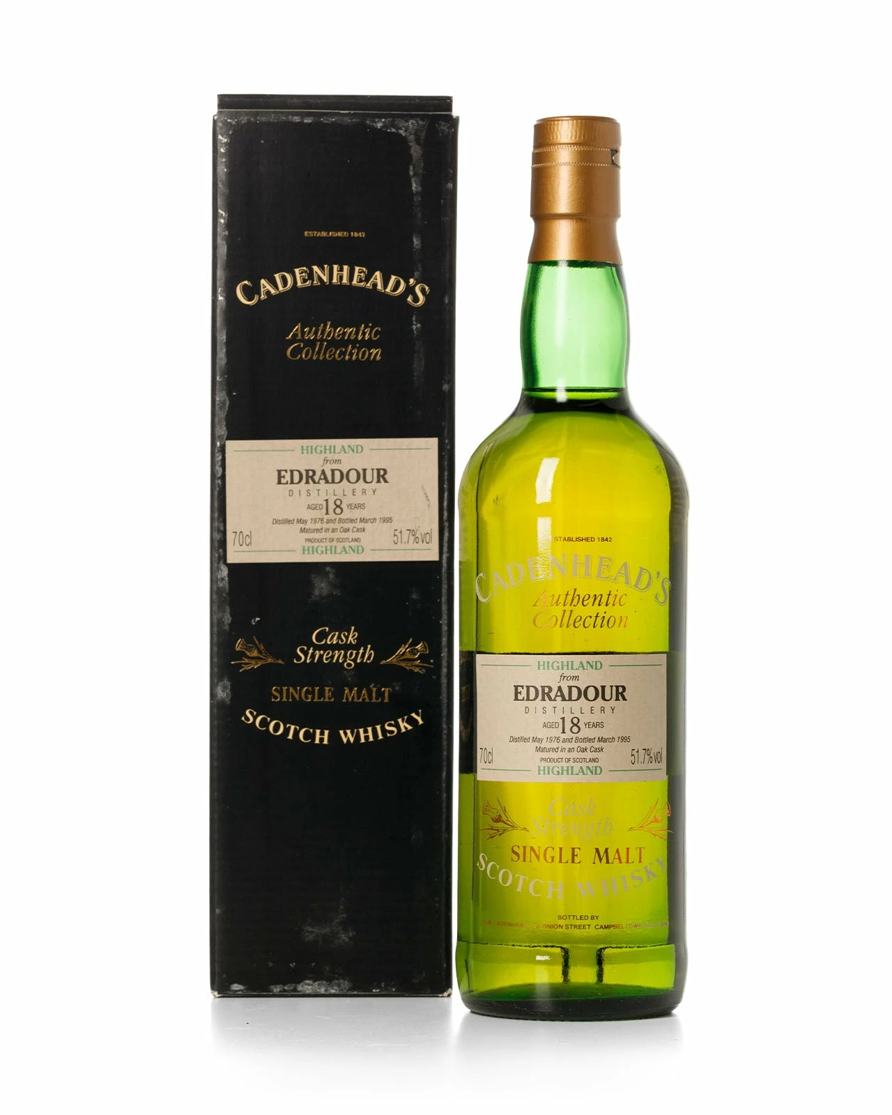 Edradour 1976 18 Year Old Cadenhead's Authentic Collection Bottled 1995 With Original Box 3 Edradour 1976 18 Year Old Cadenhead's Authentic Collection Bottled 1995 With Original Box