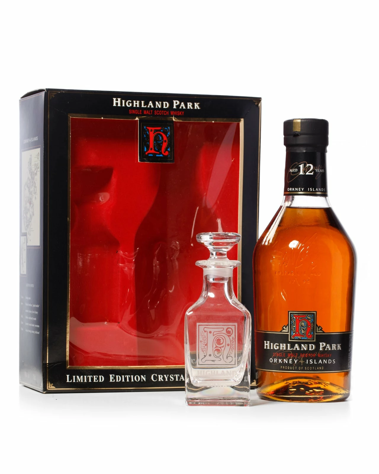 Highland Park 12 Year Old Crystal Decanter Set In Original Box 3 Highland Park 12 Year Old Crystal Decanter Set In Original Box