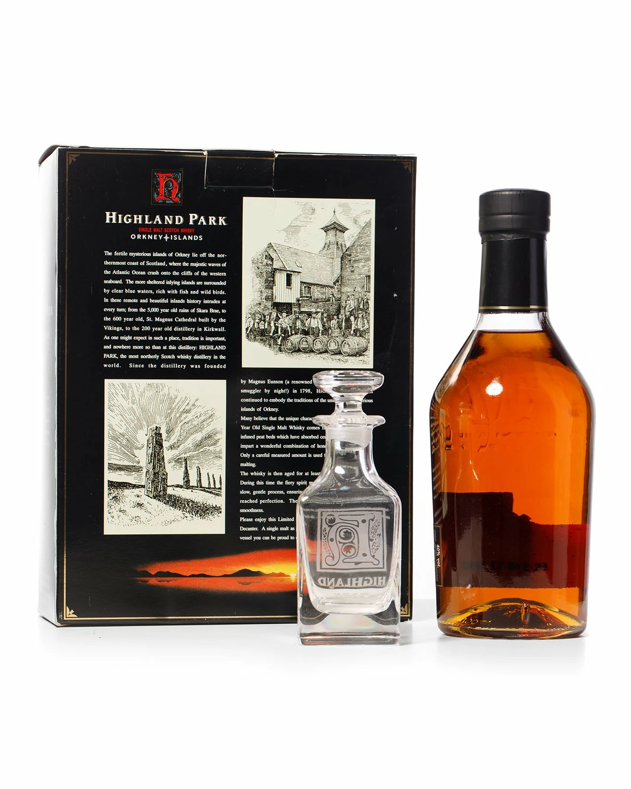 Highland Park 12 Year Old Crystal Decanter Set In Original Box 5 Highland Park 12 Year Old Crystal Decanter Set In Original Box - Image 3