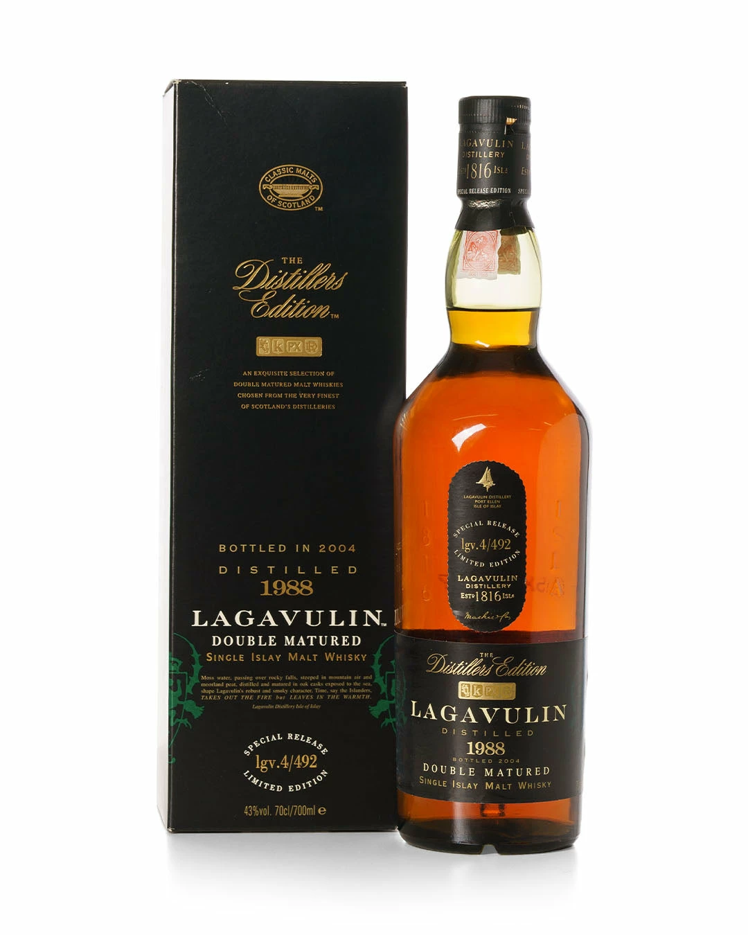 Lagavulin 1988 16 Year Old Distillers Edition Bottled 2004 With Original Box 3 Lagavulin 1988 16 Year Old Distillers Edition Bottled 2004 With Original Box