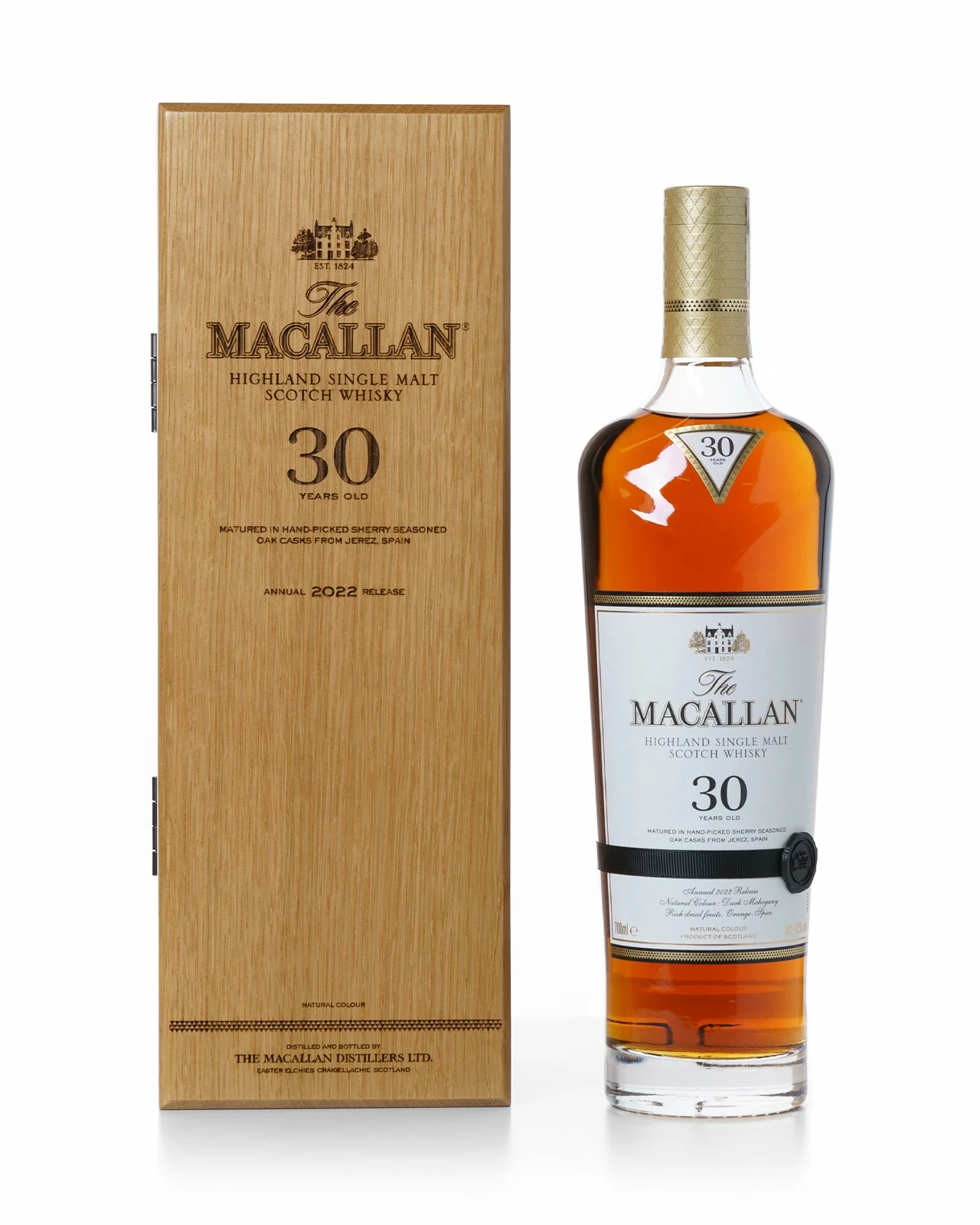 Macallan 30 Year Old 2022 Release With Wooden Original Box 3 Macallan 30 Year Old 2022 Release With Wooden Original Box