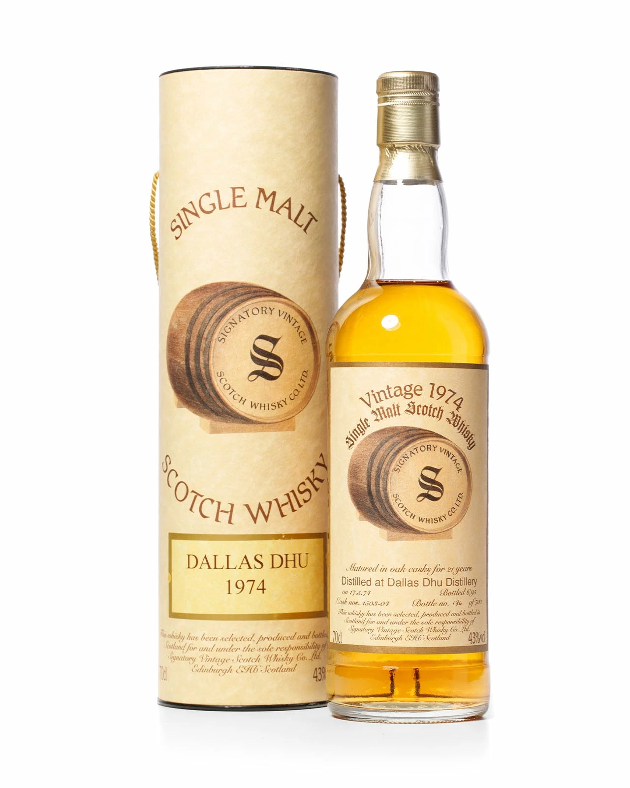 Dallas Dhu 1974 21 Year Old Signatory Vintage Bottled 1995 With Original Tube 3 Dallas Dhu 1974 21 Year Old Signatory Vintage Bottled 1995 With Original Tube