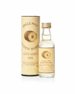 Glen Albyn 1980 Signatory Vintage Bottled 1999 5cl Miniature With Original Tube