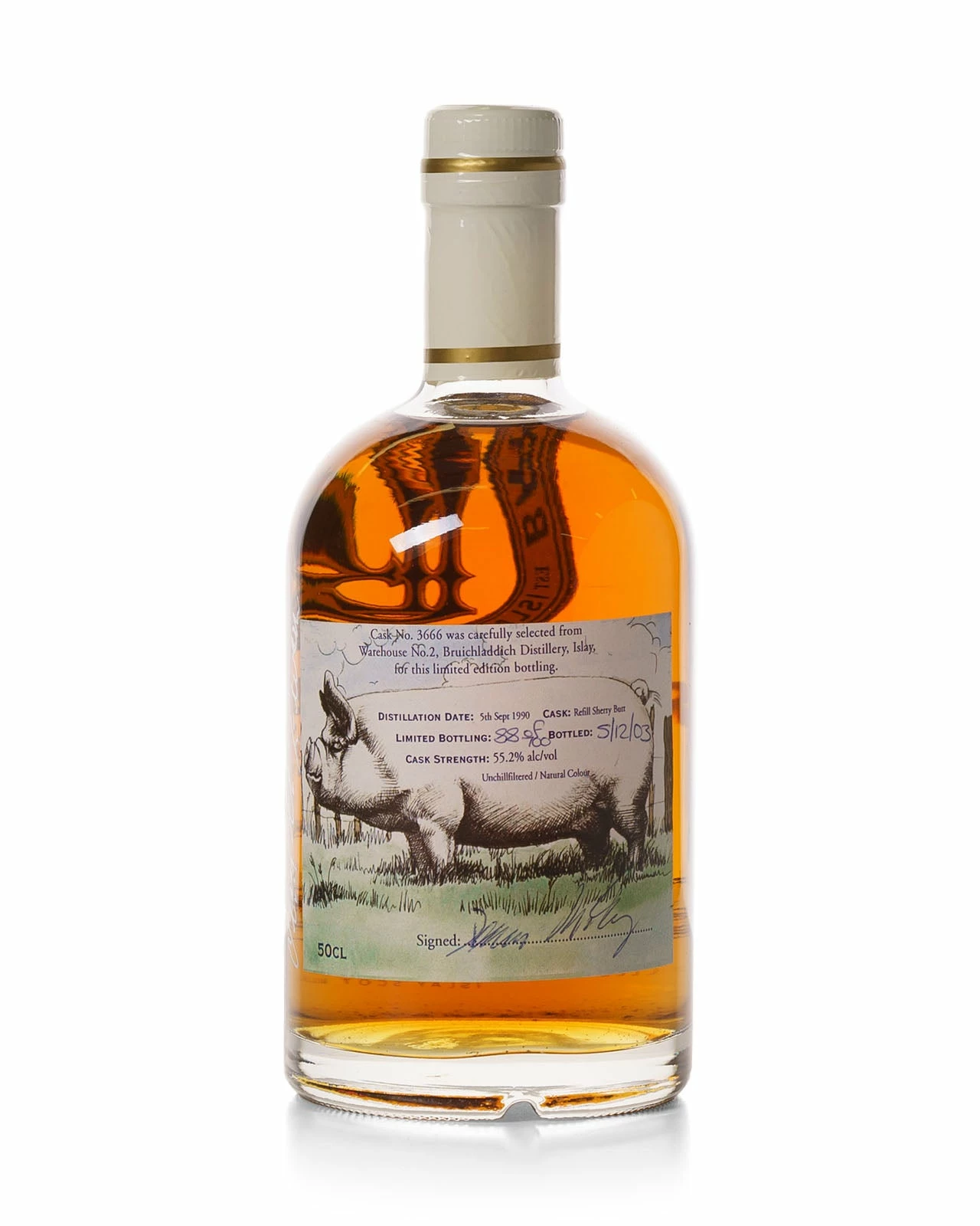 Bruichladdich Valinch 1990 "Pig Picture" Bottled 2003 50cl With Original Tin 5 Bruichladdich Valinch 1990 "Pig Picture" Bottled 2003 50cl With Original Tin - Image 3