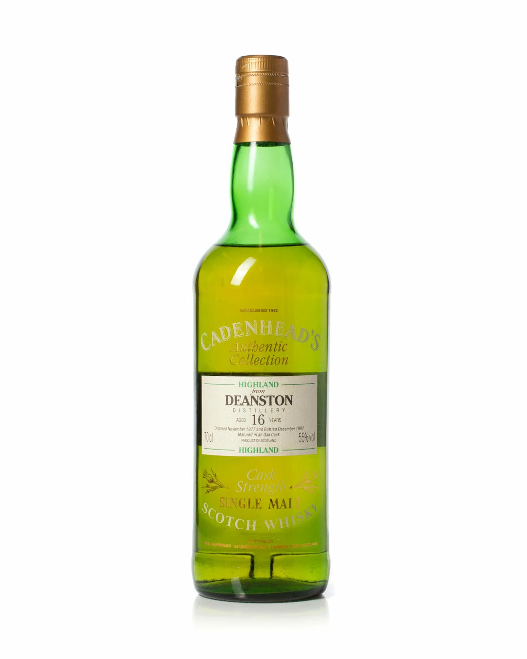 Deanston 1977 16 Year Old Cadenhead's Authentic Collection Bottled 1993 With Original Box 4 Deanston 1977 16 Year Old Cadenhead's Authentic Collection Bottled 1993 With Original Box - Image 2