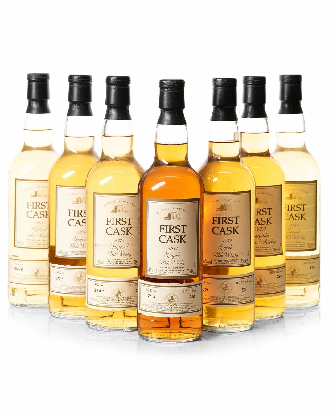 First Cask 7 X Bottle Collection Including Strathisla. Miltonduff, Teaninich, Macduff, Glentauchers & Rhosdhu - Distillation Years 1979-1984 3 First Cask 7 X Bottle Collection Including Strathisla. Miltonduff, Teaninich, Macduff, Glentauchers & Rhosdhu - Distillation Years 1979-1984